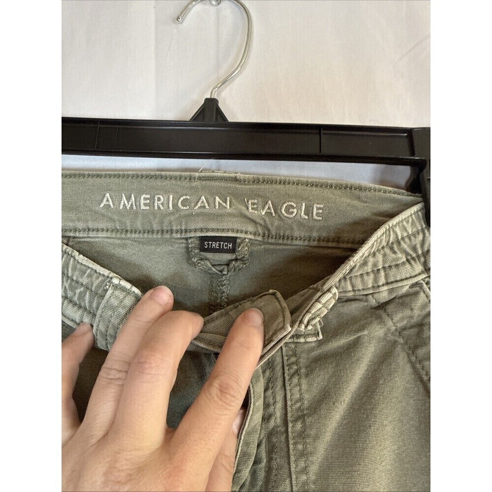 Women’s American Eagle Green Cargo Pants Size 00 Preowned - Picture 4 of 13